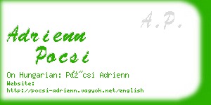 adrienn pocsi business card